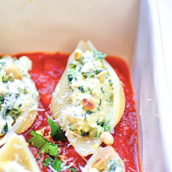 Stuffed Shells with “Ricotta”