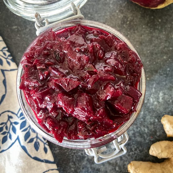 Simple Beetroot and Ginger Chutney