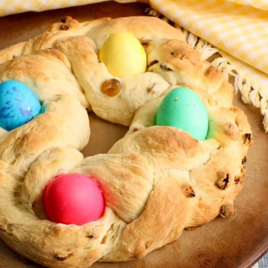 Easter Bread Wreath