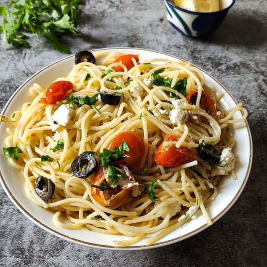 Vegetarian Greek Spaghetti