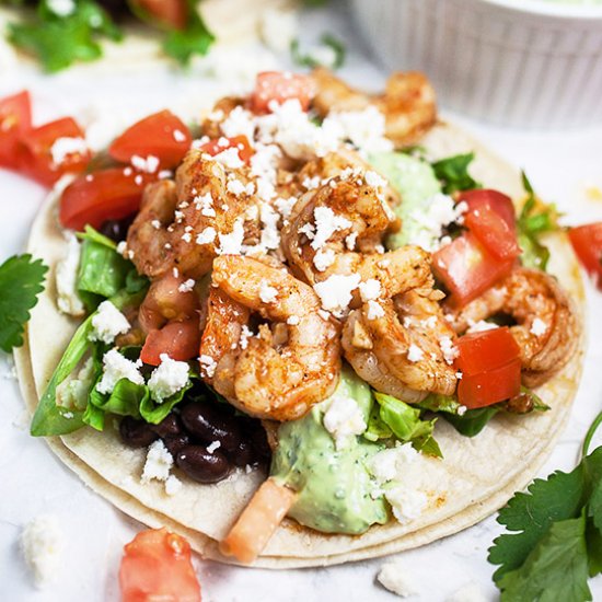 Cajun Shrimp Tacos with Avocado