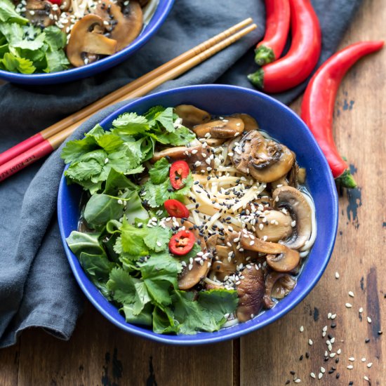 Vegan Ramen with Mushrooms