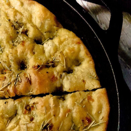 Vegan No Knead Focaccia Bread