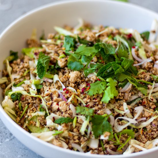 Authentic Vegan Thai Larb Salad