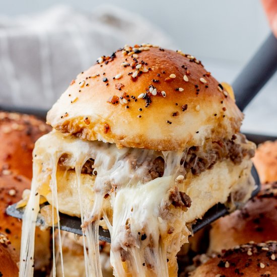 French Onion Ground Beef Sliders