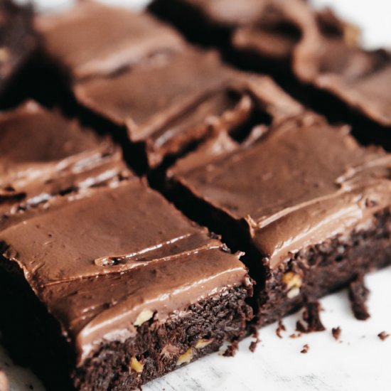 Chocolate Frosted Fudge Brownies