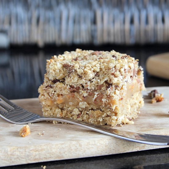 Chocolate Peanut Crumble Bars