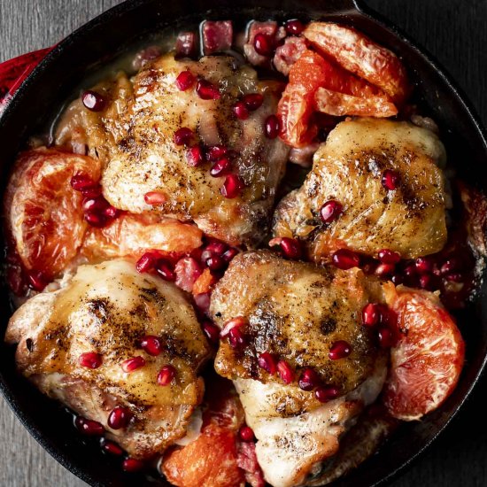 Pan Roasted Grapefruit Chicken