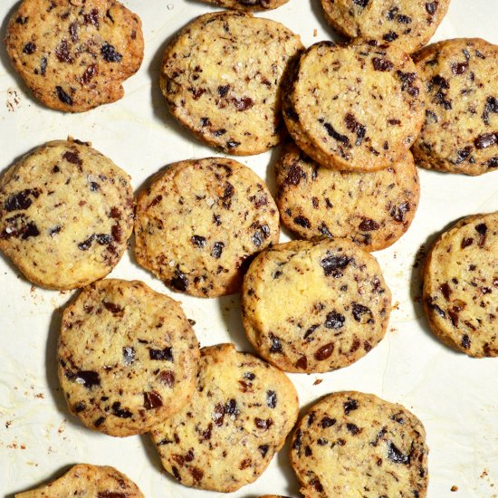 Chocolate Chunk Shortbread Cookies