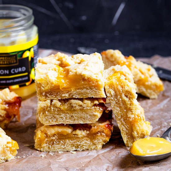 Lemon Curd Crumble Bars