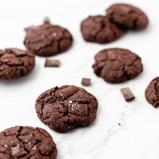 Vegan Double Chocolate Chip Cookies