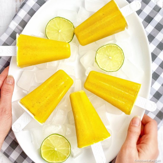 Vegan Mango Lassi Popsicles