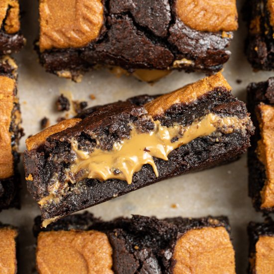 Fudgy Biscoff Brownies