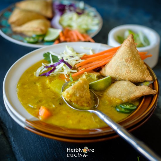 Burmese Samosa Soup Recipe