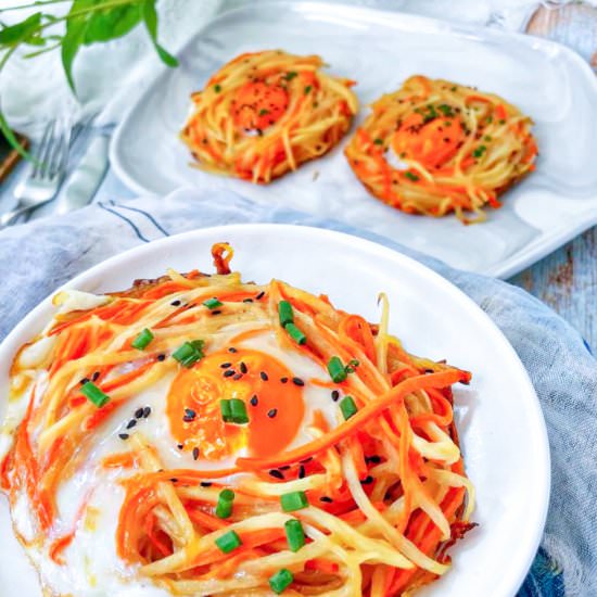 Veggie Egg In a Basket