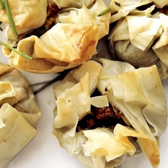 Mushroom Phyllo Appetizers