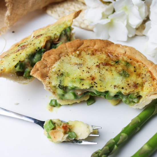 Ham & Asparagus Vegan Quiche