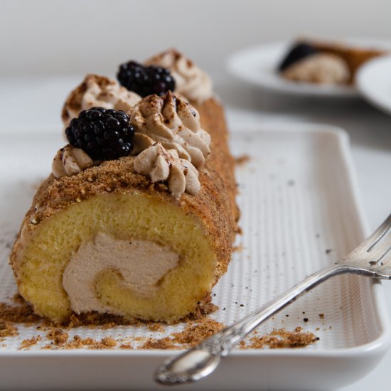 Coffee Vanilla Swiss Roll