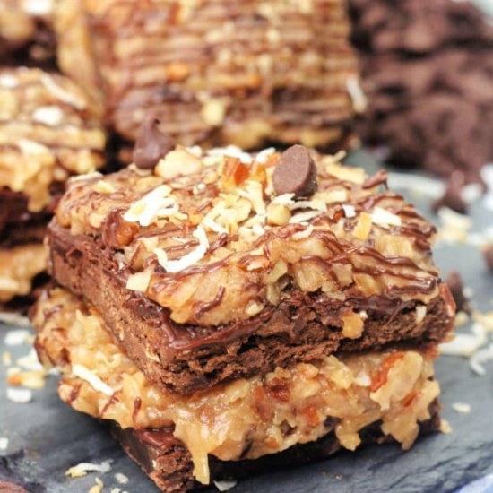 Decadent German Chocolate Brownies