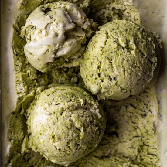 No Churn Matcha Ice Cream