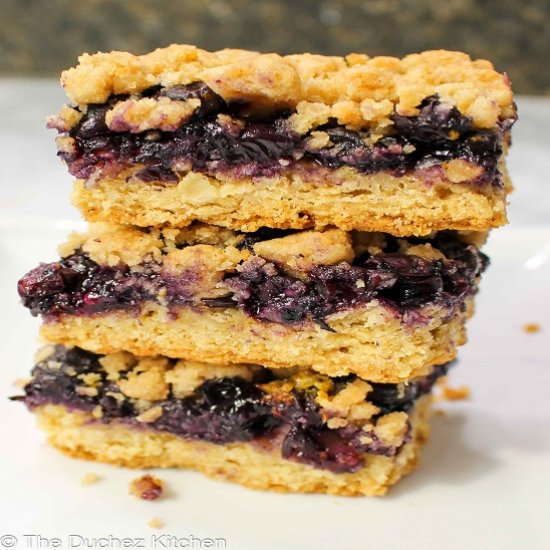 Blueberry Oatmeal Crumble Bars