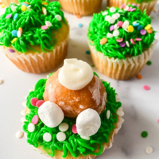 Easter Bunny Butt Cupcakes