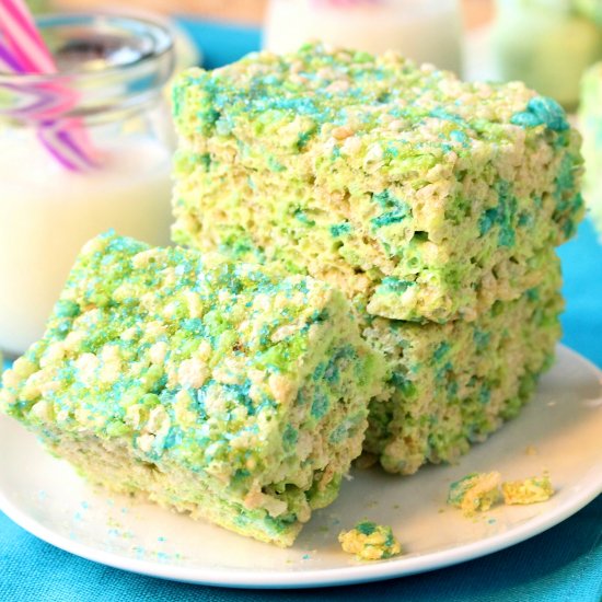 Sour Apple Rice Krispie Treats