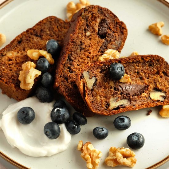 Easy Flourless Vegan Banana Bread