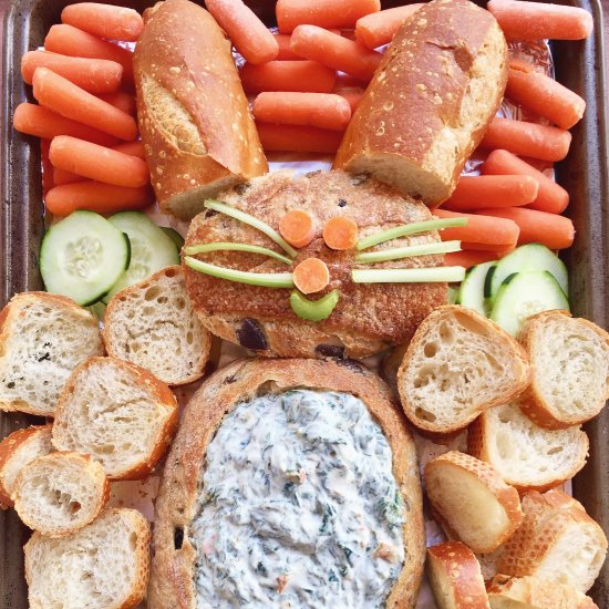 Easter Bunny Spinach Dip