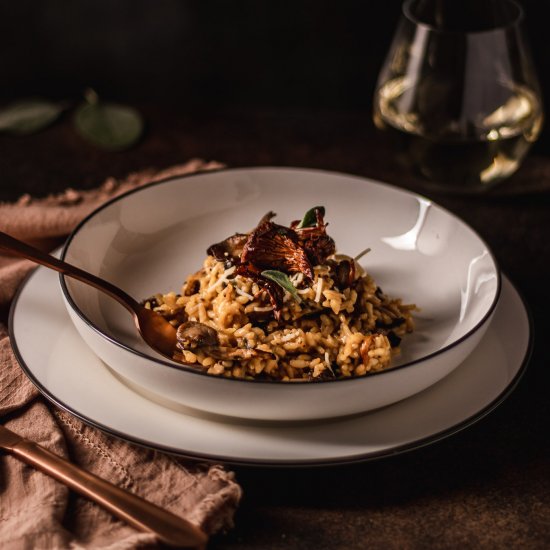 Vegan Wild Mushroom Risotto