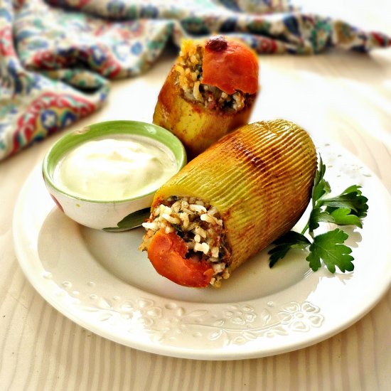 TURKISH STUFFED ZUCCHINI