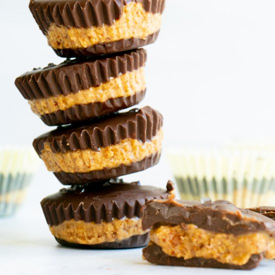 Dark Chocolate Almond Butter Cups