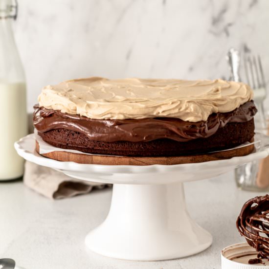 Nutella and Peanut Butter Cake