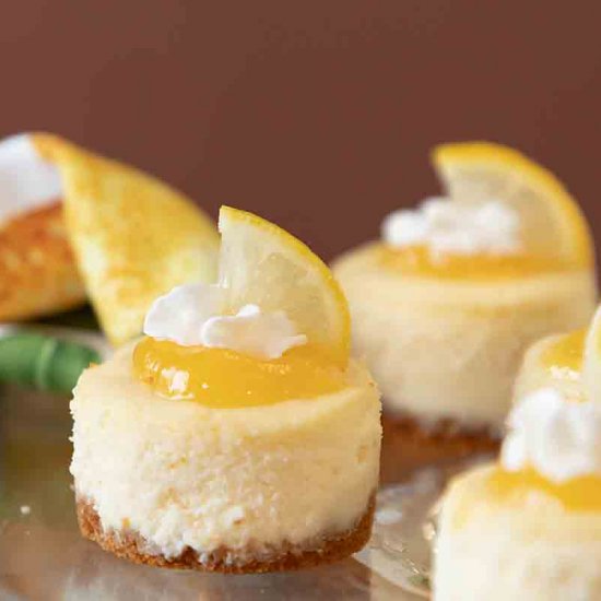 Lemon White Chocolate Cheesecakes