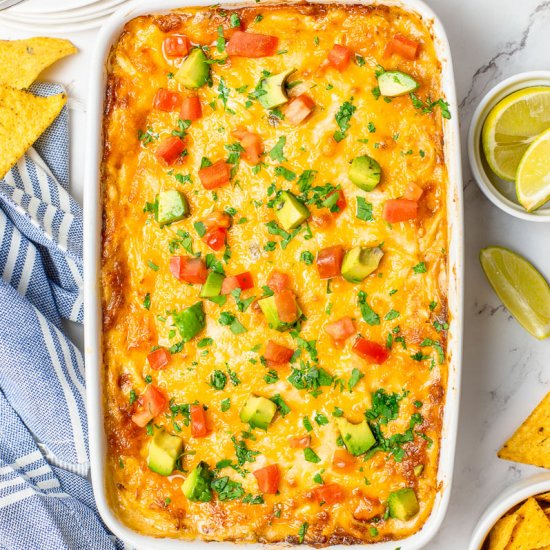 Creamy Chicken Enchilada Casserole