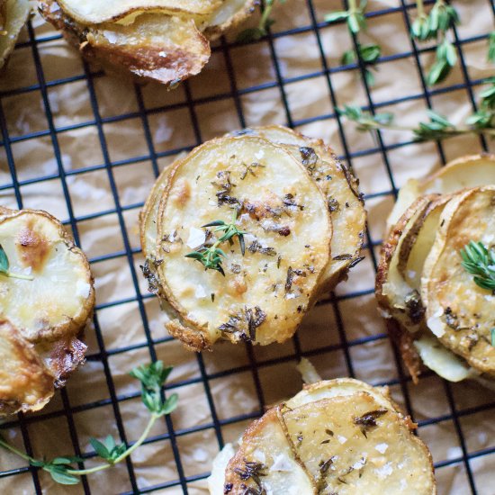 cheesy potato & herb stacks