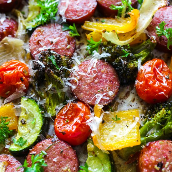 Sheet Pan Sausage and Veggies