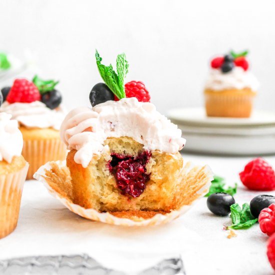 Berry Filled Cupcakes