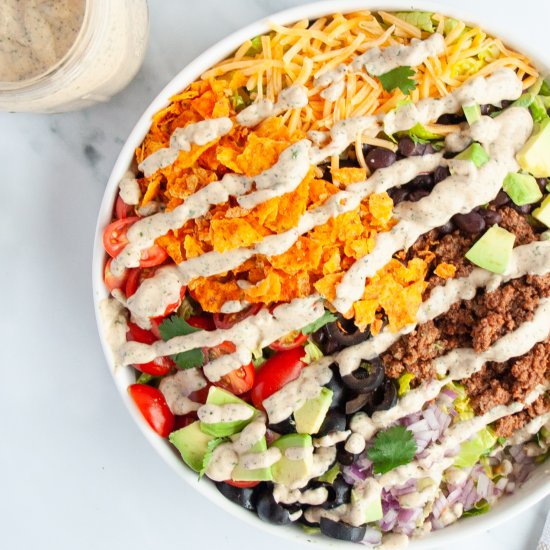 Taco Salad with Chipotle Ranch