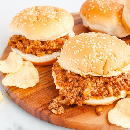 Sloppy Joes with Chicken Gumbo Soup