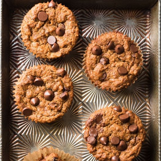 Vegan Banana Chocolate Chip Muffins