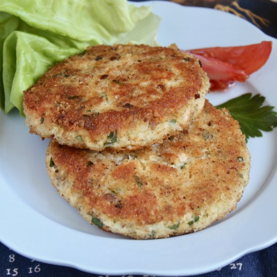 potato and salmon patties