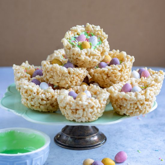 Easter Rice Krispie Nests