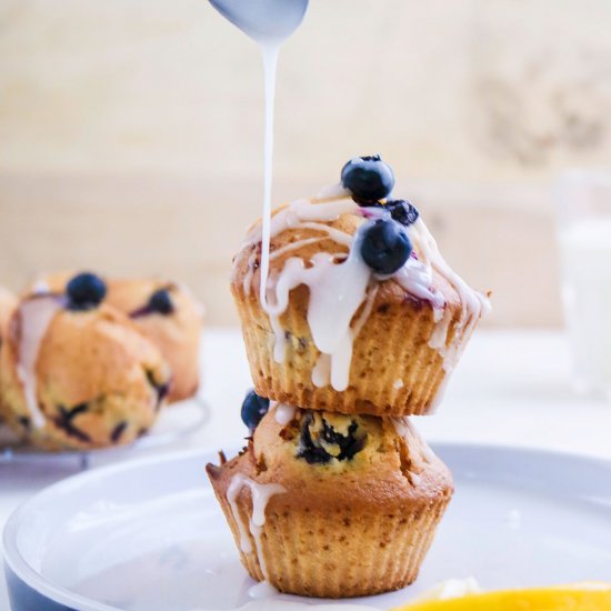 VEGAN BLUEBERRY LEMON MUFFINS