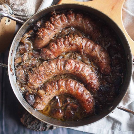 Sausage and Caramelised Onion