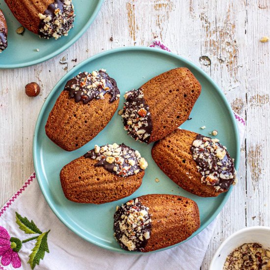 Chocolate Hazelnut Madeleines