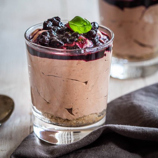 Chocolate Cheesecake in Glasses