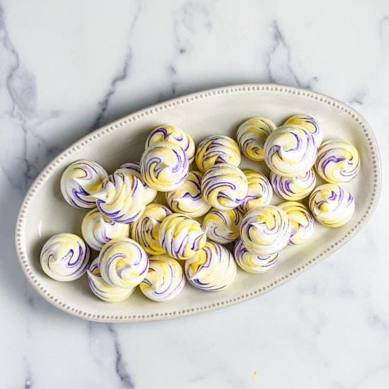 lavender lemon meringues