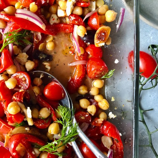 Marinated Chickpeas + Roasted Veg