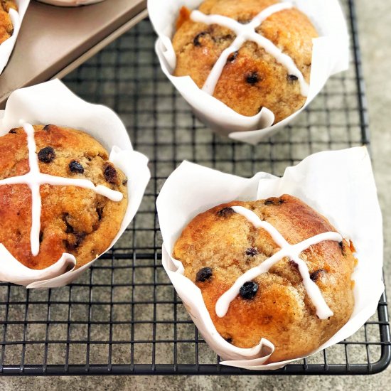 Buffins! Muffins + Hot Cross Buns!